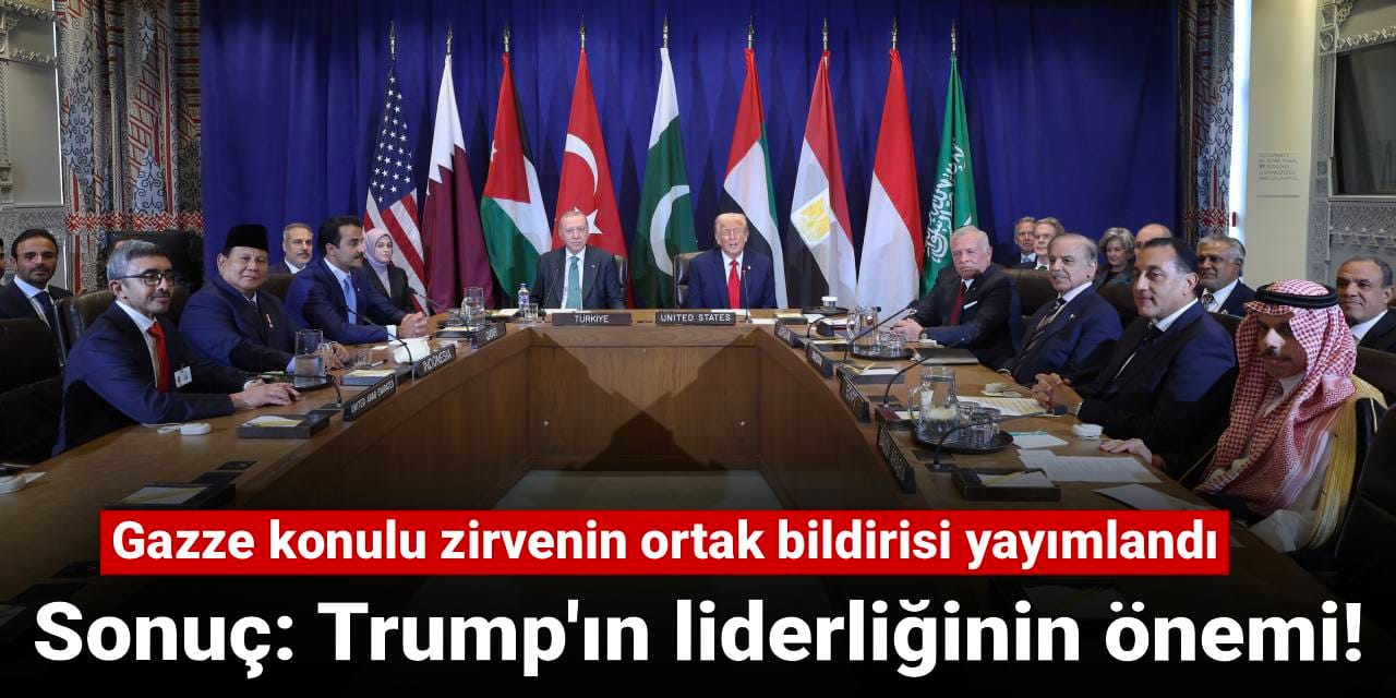 Gazze konulu zirvenin ortak bildirisi yayımlandı