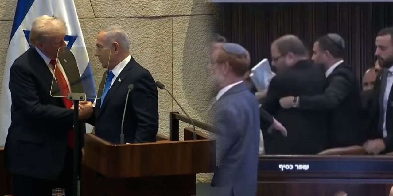 trump konusurken israil meclisinde eylem ulkemiz soykirim yapiyor diyerek protesto ettiler r2wb2qWb.jpg
