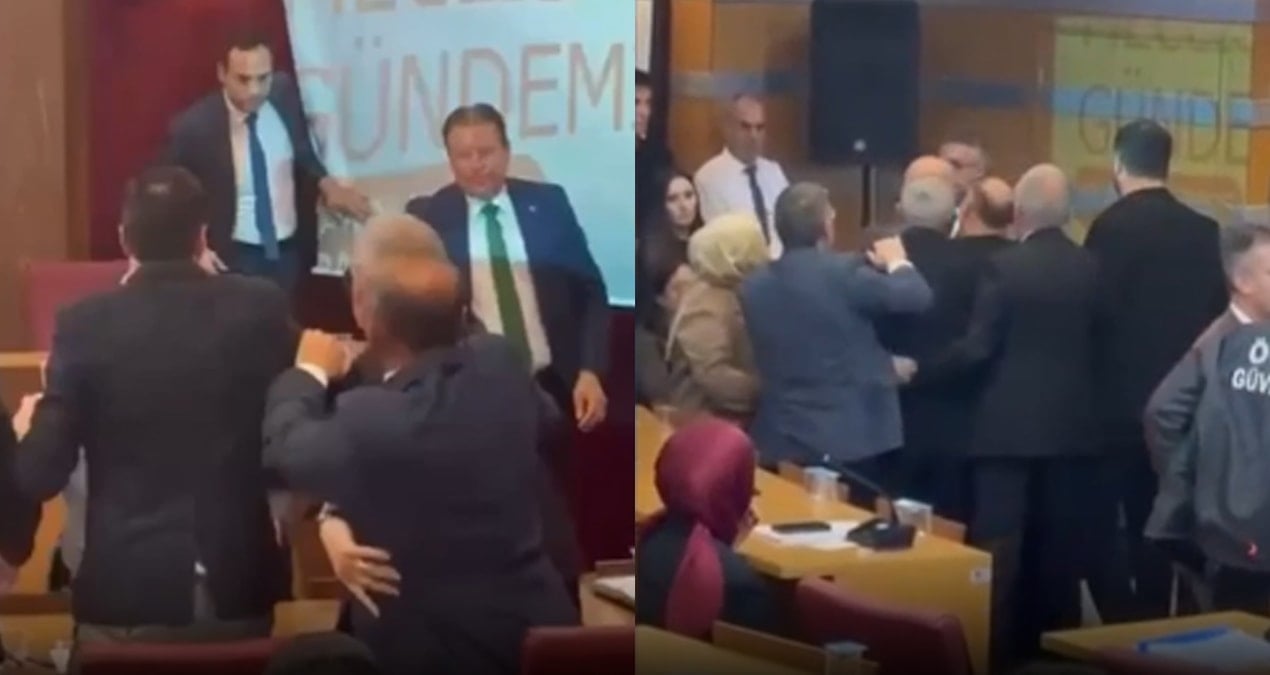 AKP’li ve CHP’li meclis üyeleri arasında arbede çıktı